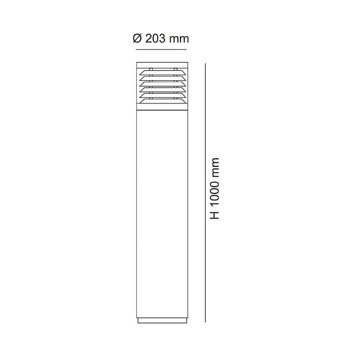 Bollard se7102 lgls e27 base - Image 2