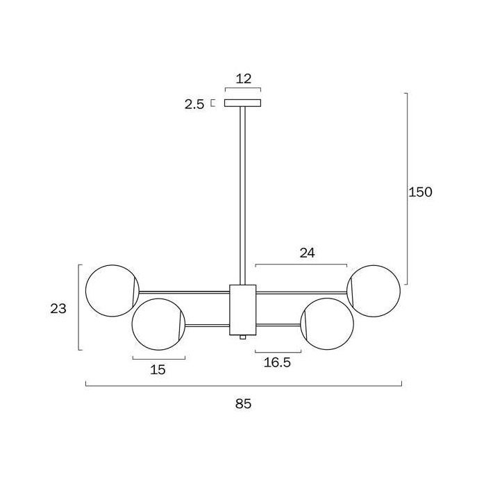 Marsten 8 lights pendant - Image 4