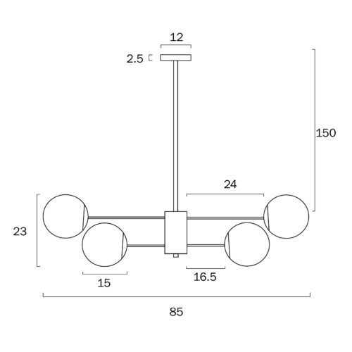 Marsten 18 lights pendant - Image 3