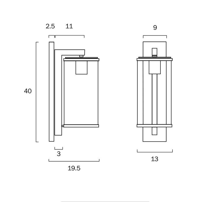 Perova 40 exterior wall light - Image 2