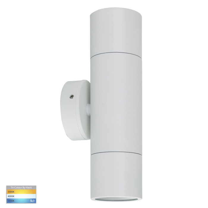 HV1037MR16T - Tivah White TRI Colour Up & Down Wall Pillar Lights