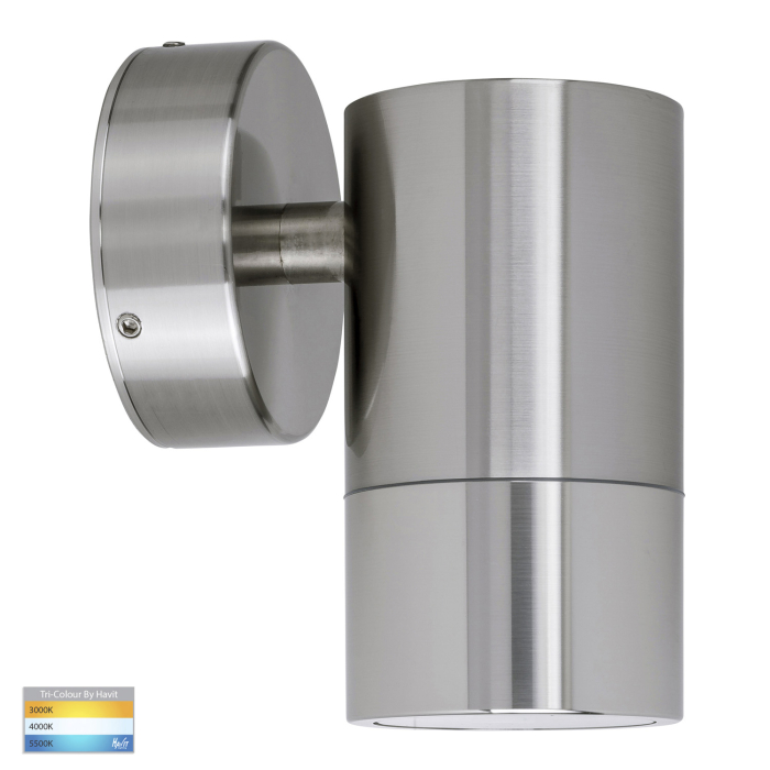 HV1108T - Maxi Tivah 316 Stainless Steel And Black TRI Colour Fixed Down Wall Pillar Lights