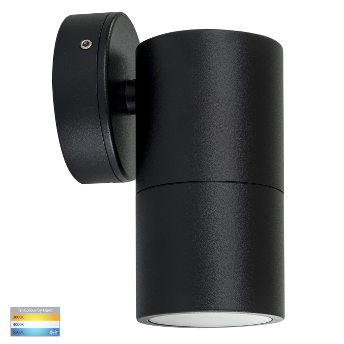 HV1127MR16T - Tivah Black TRI Colour Fixed Down Wall Pillar Lights