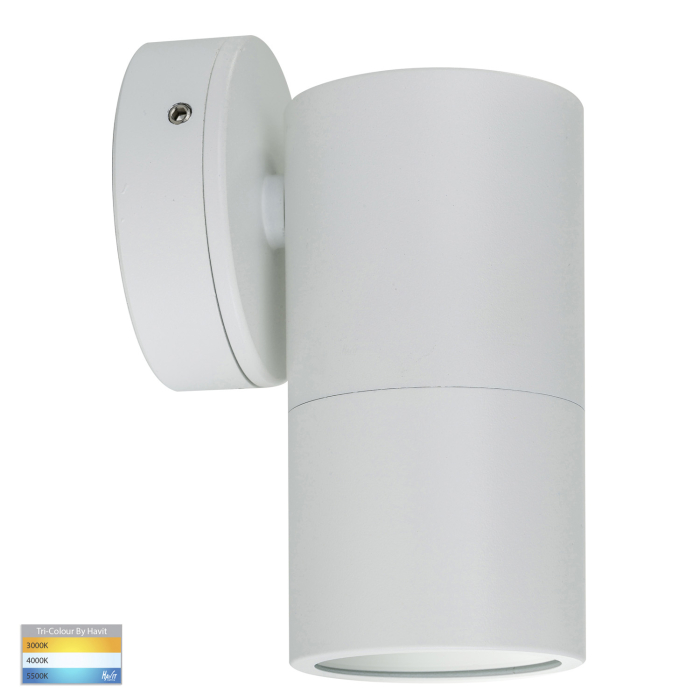 HV1137GU10T - Tivah White TRI Colour Fixed Down Wall Pillar Lights