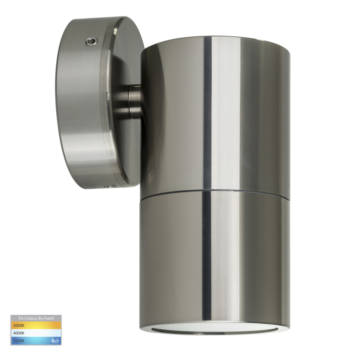 HV1185T - Tivah Titanium Aluminum TRI Colour Fixed Down Wall Pillar Lights