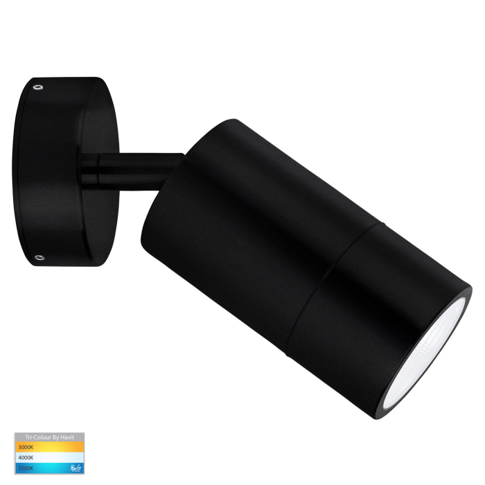 HV1228T - Maxi Tivah Aluminium Black TRI Colour Single Adjustable Wall Pillar Lights
