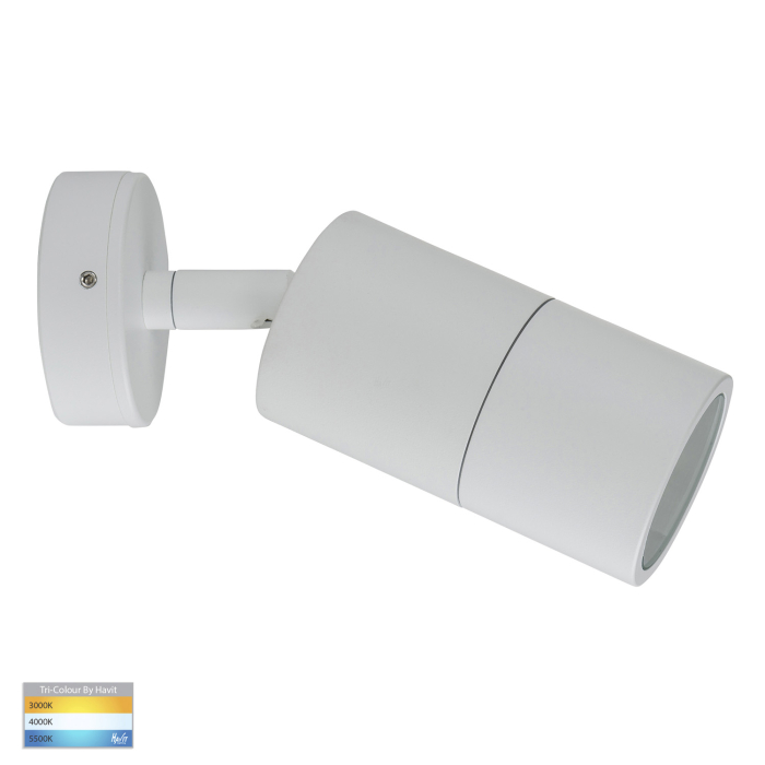 HV1237MR16T - Tivah White TRI Colour Single Adjustable Wall Pillar Lights