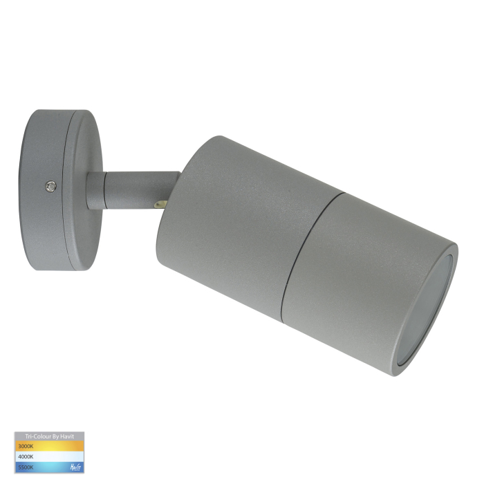 HV1245T - Tivah Silver TRI Colour Single Adjustable Wall Pillar Lights