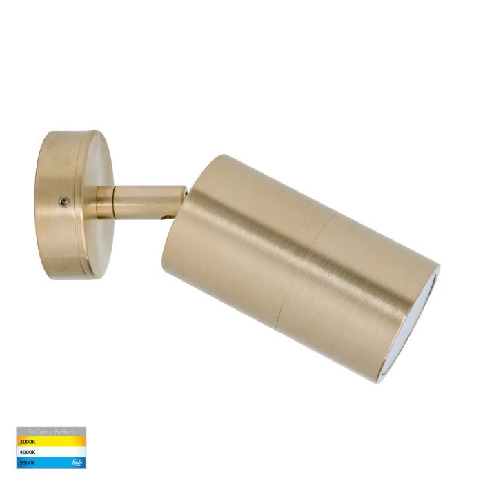 HV1255T - Tivah Soild Brass TRI Colour Single Adjustable Wall Pillar Lights