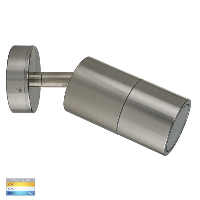 HV1287MR16T - Tivah Titanium Aluminium TRI Colour Single Adjustable Wall Pillar Lights
