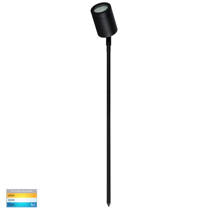 HV1401T-BLK - Pointe 316 Stainless Steel & Black TRI Colour LED Garden Spike Light