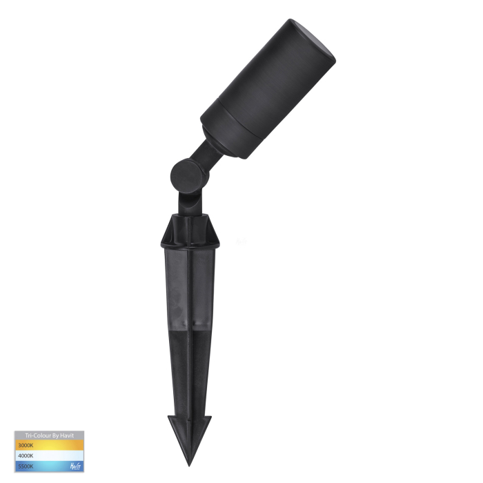 HV1451T - Laiton Antique Brass Or Black TRI Colour LED Garden Spike Light