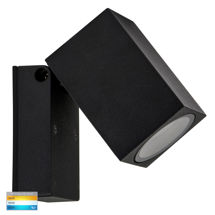 HV3630T-BLK - Accord Black TRI Colour Single Adjustable Spot Light