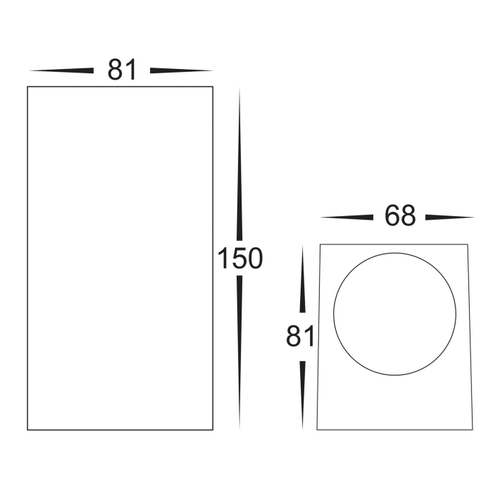 HV3632T-BLK - Accord Black And White TRI Colour Up & Down LED Wall Light - Image 2