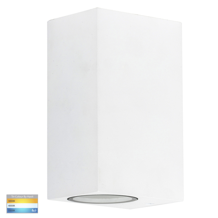 HV3632T-WHT - Accord Black And White TRI Colour Up & Down LED Wall Light