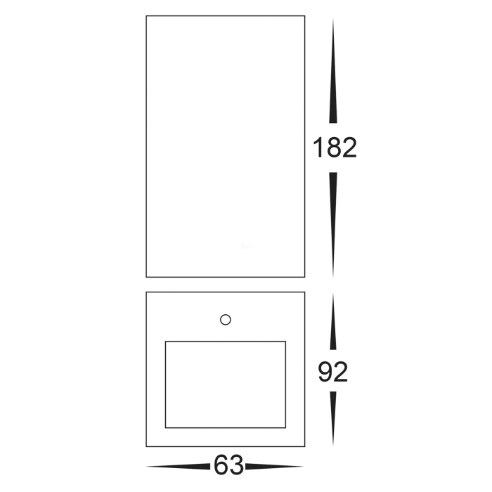 HV3633T-BLK - Veldi Stainless Steel, Poly Powder Coated Black And White TRI Colour Up & Down Wall Light - Image 2