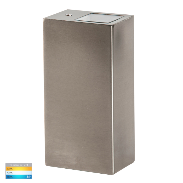 HV3633T-SS316 - Veldi Stainless Steel, Poly Powder Coated Black And White TRI Colour Up & Down Wall Light