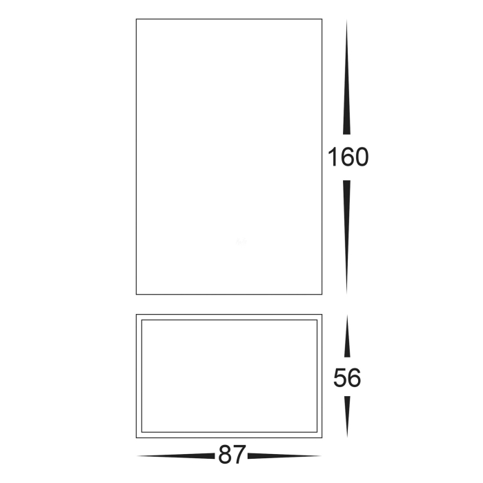 HV3634T-BLK - Platz Black  Up & Down LED Wall Light - Image 2