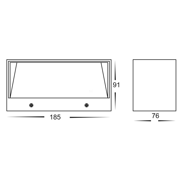 HV3637T-WHT - Nikki White Up & Down LED Wall Light - Image 2