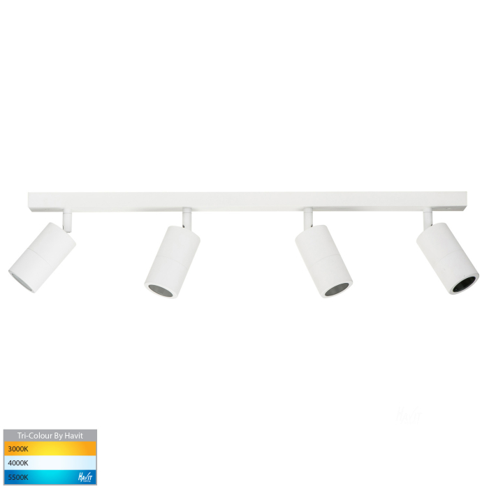 HV4001T-4-WHT - Tivah White 4 Light TRI Colour LED Bar Lights