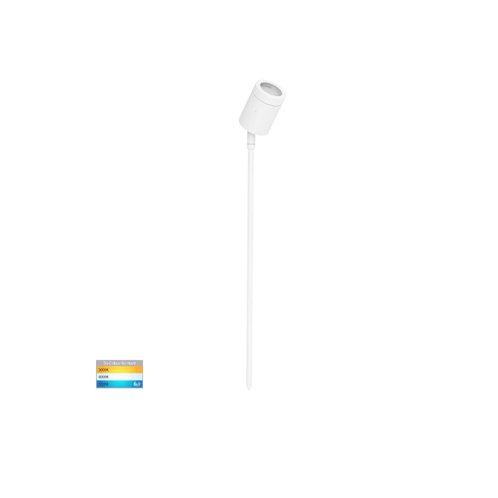 HV1421T-WHT - Pointe Black Or WhiteTRI Colour LED Garden Spike Light