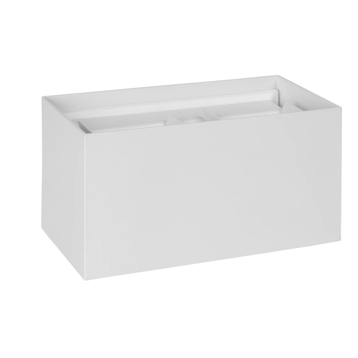 HV36582T-WHT-SQ - Versa Black And White Up & Square Down Wall Light