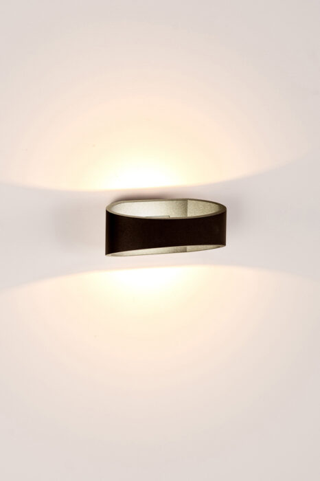 HV3661T-BLK - Luxe Black And White TRI Colour Up & Down LED Wall Light - Image 2