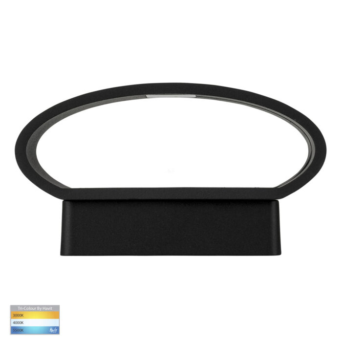 HV3661T-BLK - Luxe Black And White TRI Colour Up & Down LED Wall Light - Image 4