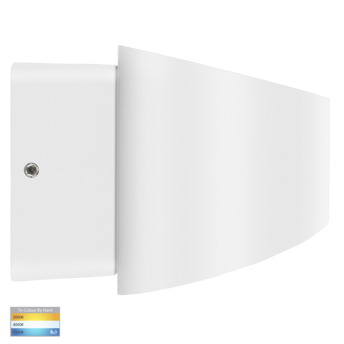 HV3661T-WHT - Luxe Black And White TRI Colour Up & Down LED Wall Light