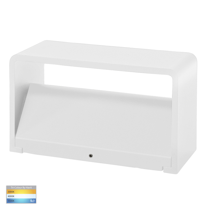HV3665T-WHT - Mia Black And White TRI Colour Up & Down LED Wall Light